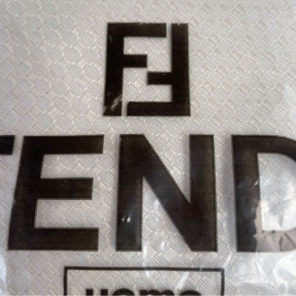 Fendi Uomo 2 Empty Clear Plastic Bag Store Storage - Picture 3 of 8